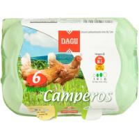 Huevo fresco campero DAGU, cartón 6 uds