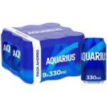 Bebida isotónica AQUARIUS, pack 9x33 cl