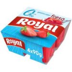 Żelatyna o smaku truskawkowym 0%, 4 opakowania po 90 g